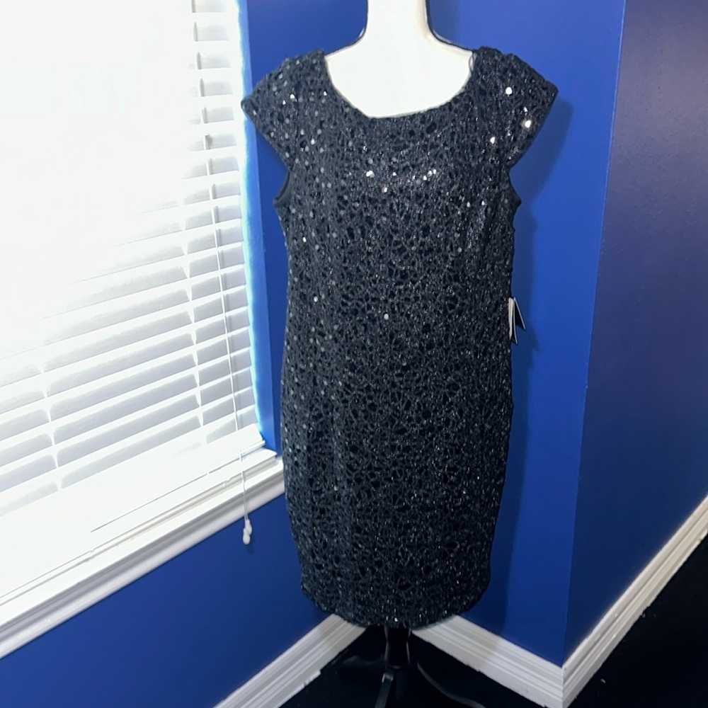NWT Adrianna Papell Sequin Lace Dress